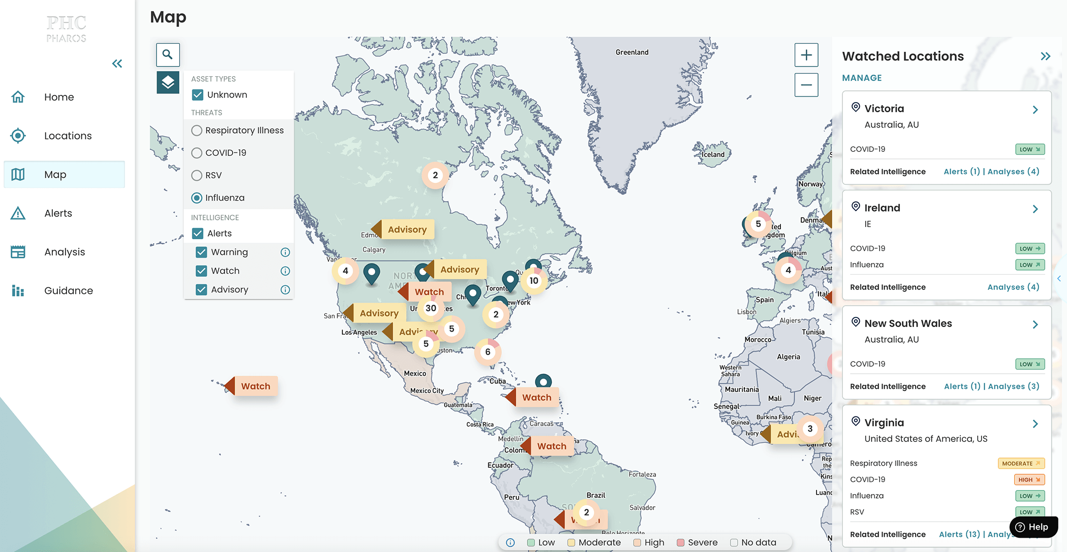 Map With Global Threat Tracker